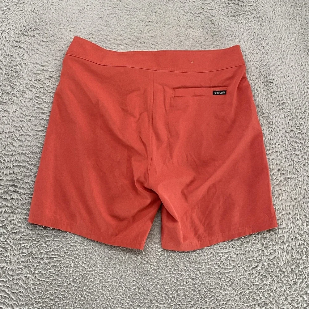 Prana Board Shorts Mens 30 Orange Quick Dry‎ Stretch Swim Trunks Beach Vacation